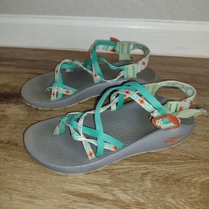 Chaco Sandals Open Toe Adjustable Athletic Durable Water Teal Comfort Womens-10